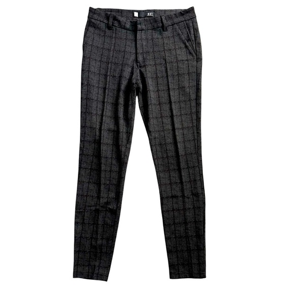 Kut From The Kloth Mia Ankle Skinny Pants Womens 10 Gray Plaid Work Career - Picture 1 of 9